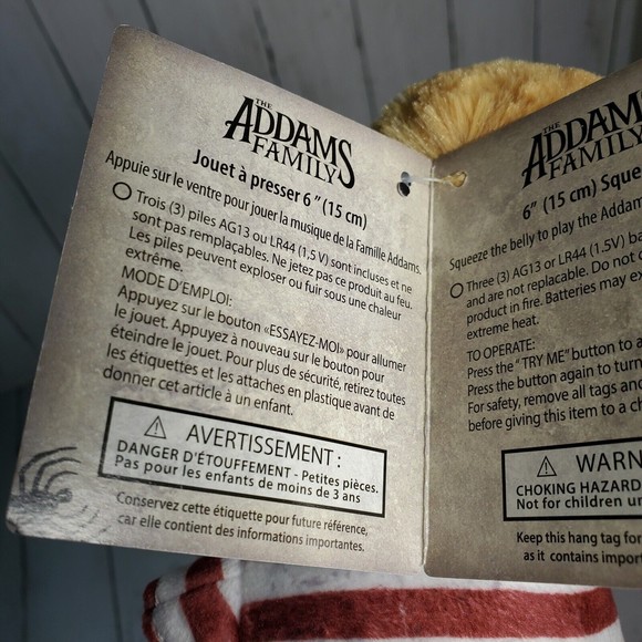 The Adam's Family Singing Pugsley 6" Squeezer Collectible Sings Theme Song NWT - Picture 12 of 15